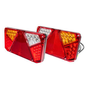Zestaw 2x lampy tylne LED z trójkątem 10-30V 5 funkcji