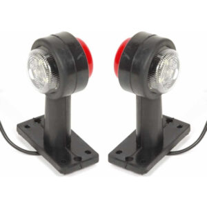 Komplet 2x lampy obrysowe LED proste 12-24V